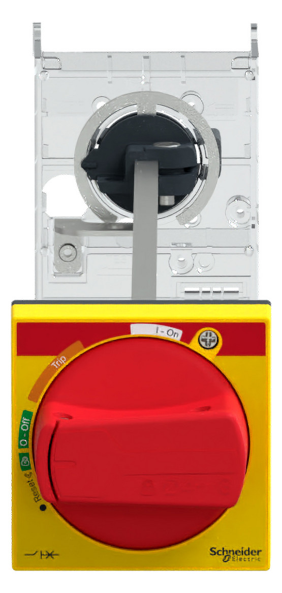 Drehantrieb abschl rt/ge Achsverläng Verriegelung Mit Griff rot/gelb