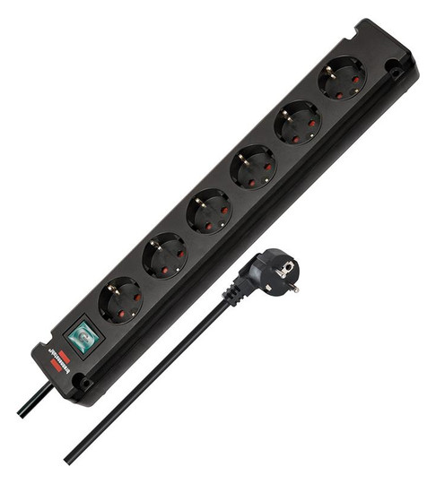 BRENNENSTUHL-Steckdosenleiste, schwarz Bremounta -...