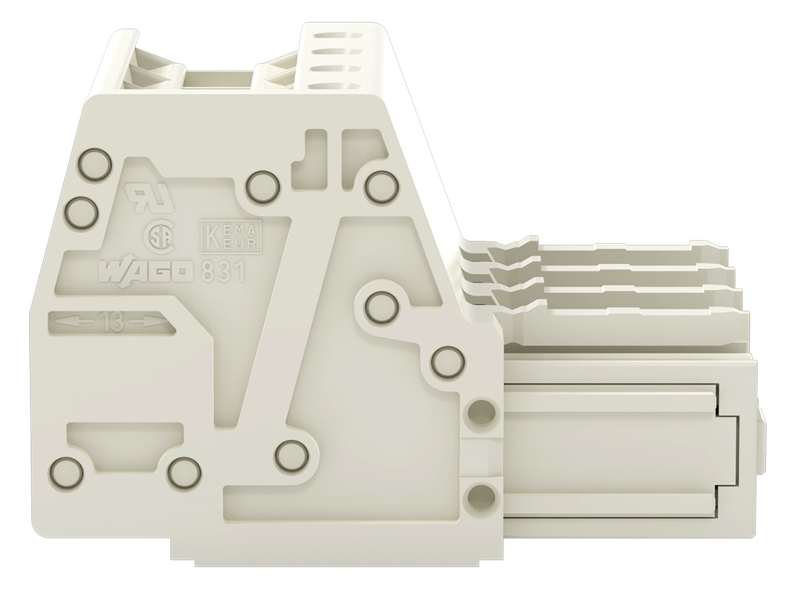 Verbindungsklemme 4p lgr Serie 831 41A 0,5-10qmm Thermopl 7,62mm Federzugans