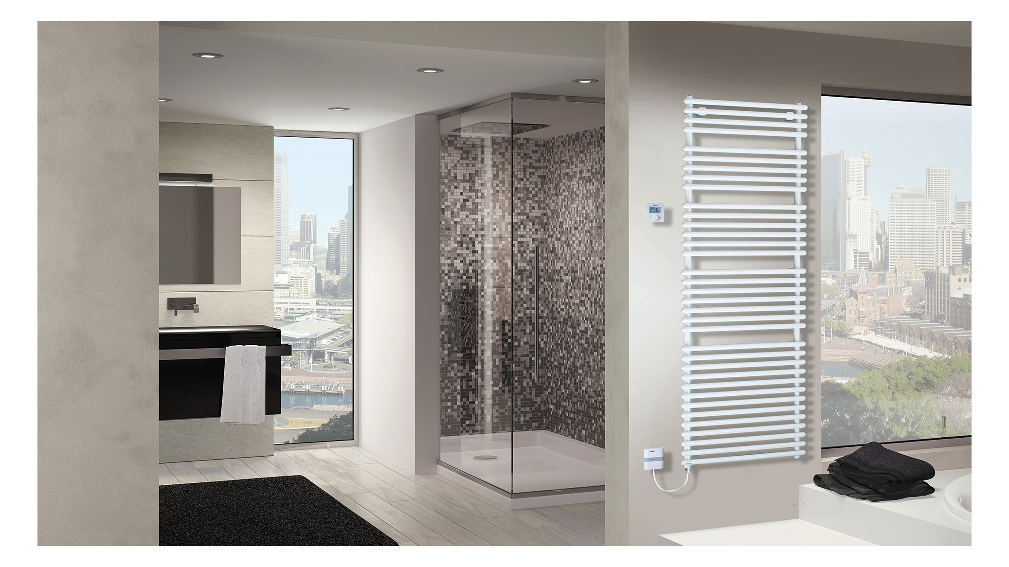 Bemm Elektro-Badheizkörper Cobo 1 676 x 601 mm, silbermetallic