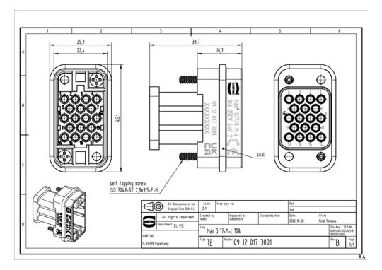 HART Han Q 17/0-M-c 10A      09120173001 