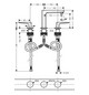 hansgrohe Waschtisch-3-Loch-Armatur 110 Metropol mit Hebelgriffen, Push-Open-Ablaufgarnitur, Ausladung 132mm, chrom