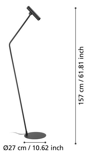 EGLO LED-Stehleuchte/1 Schwarz    900909 
