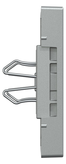 Zentralplatte USB 2f alu-si Klemmbef m.Aufdr aluminium-silber