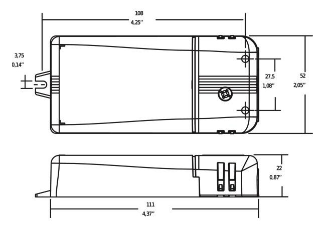 LED-Steuerung 3,5-17W 350mA 48,5V IP20 DALI Dimmung DALI Kstgeh dyn