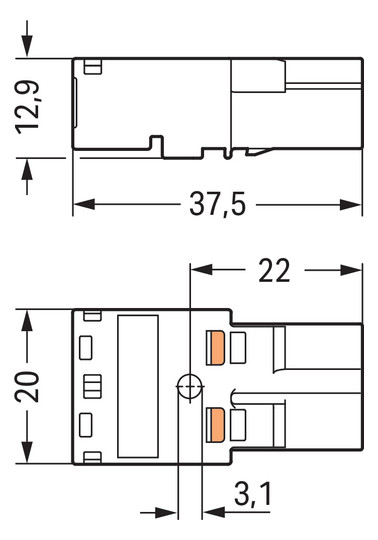 Steckverbinder Gebäude 2p Federzug 250V 25A 4qmm 1