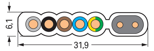 PVC-Steuerleitung Serie 897 5G2,5 vi Polyvinylchlorid (PVC) Farbe -15-90°C