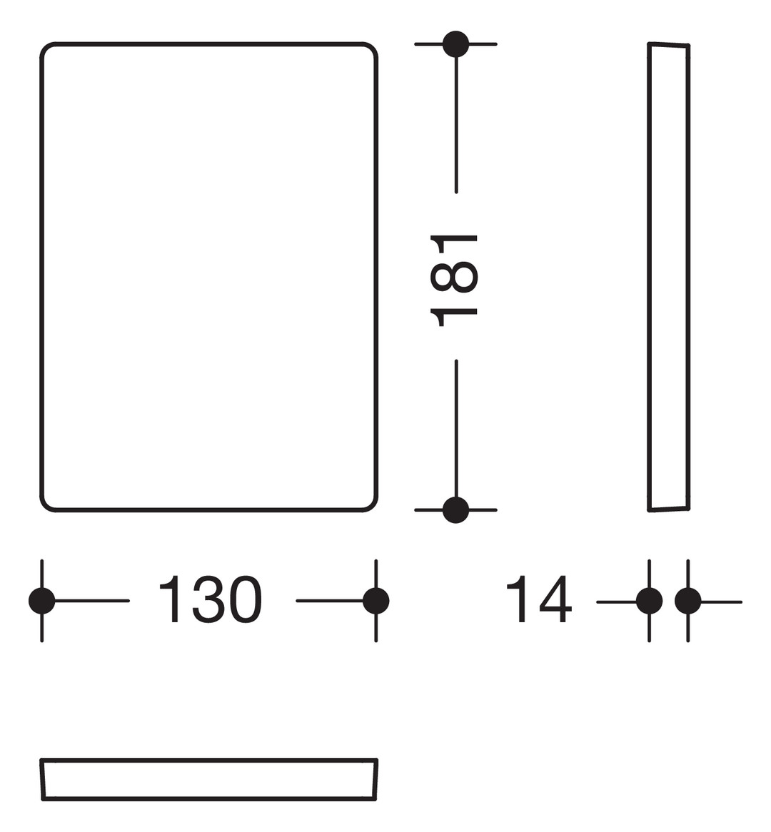 HEWI Abdeckung System 800 K White Edition reinweiß, für Wandplatte, Kunststoff