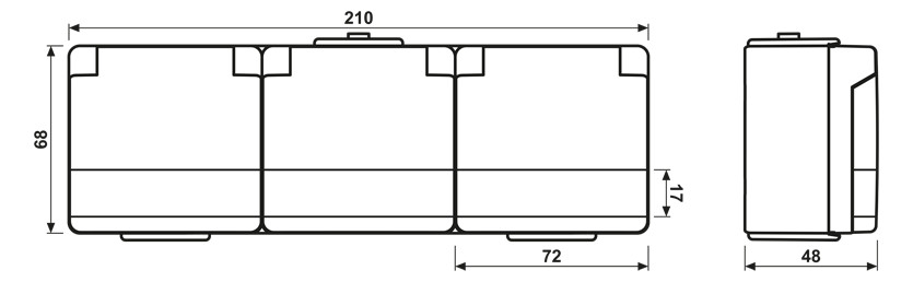 Steckdose 3f gr glz WG 600 AP Klappd IP44 Textfeld/Beschriftungsfläche Steckdose 3f gr glz WG 600 AP Klappd IP44 Textfeld/Beschriftungsfläche