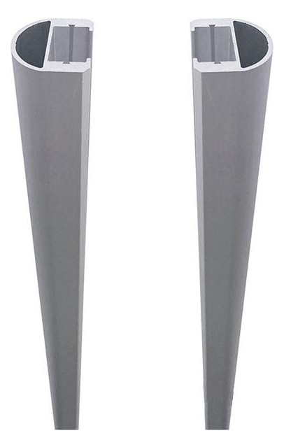 Bild RUDE-Systemglas +Dichtung Universalleisten SILBER SET á 2 Leisten, 175 cm, für S - n.a.-0