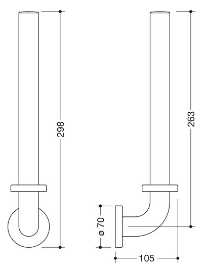 HEWI Reserve-Papierhalter 801 105x70mm, für 3 WC-Papierrollen, reinweiß