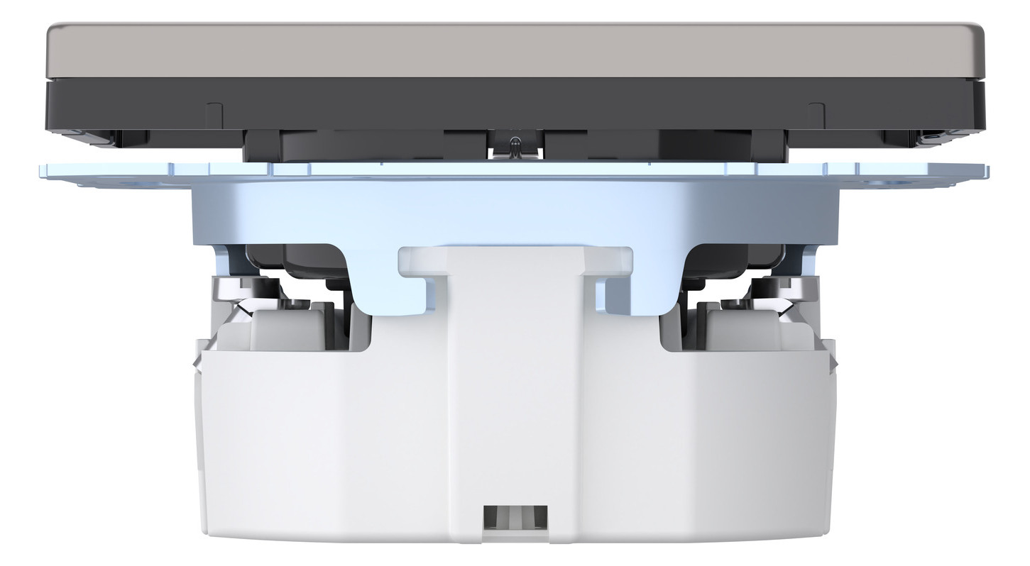 Steckdose 1f glz System Design UP m.BS Mit erhöhtem Berührungsschutz IP20