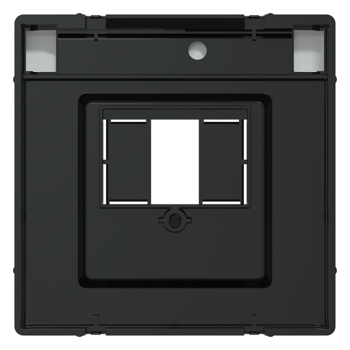 Zentralplatte TAE 3f System Design mokka Schraubbef m.Beschr.Feld