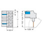 Verbindungsklemme 5p lgr Serie 722 12A Thermopl 26,5mm Steckanschl