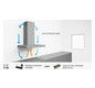 Dunstabzugshaube Flschirm 900mm si A LED 71dB 729cbm/h Ø120-150mm 4st Abl/Uml