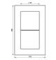 Einbaurahmen 2f aws glz LS / LS PLUS Glas f.GEB-K Unterputzmontage