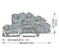 Installationsklemme 32A Serie 2003 2pot 0,25-4qmm gr APL_erf. Federzugans