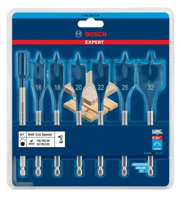 Bohrerset 7tlg Ø16-32mm 7xHolz