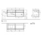V&B Waschtischunterschrank Collaro 140x54,8x50cm, Waschtisch links, white wood