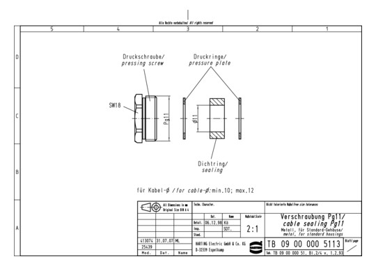 HART Verschraubung Pg11      09000005113 