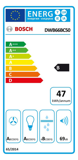 Wandesse 600mm edst B 69dB 360cbm/h LED Ø120-150mm 3st Abl/Uml T500mm