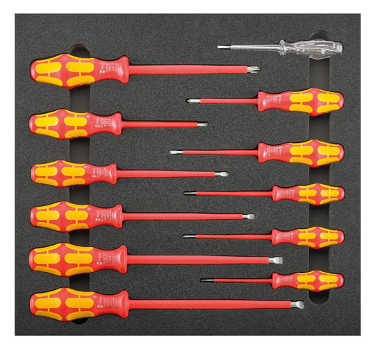 Werkzeugmodul 2/3 - 12-teilig, Wera-VDE-Schraubendreher