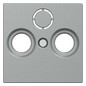 Zentralplatte Sat/TV/Radi System M alu Schraubbef 3f