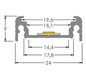 Profil n.Konf sw IP00 100x24x9mm Zubehör nur Konfektionierung Ersatzteil