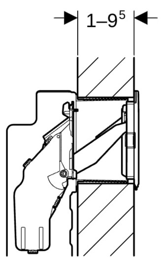 Geberit Einwurfschacht Sigma für Reinigungswürfel, zu UP-Spülkasten 12cm