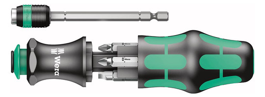 Wera-Handhalter mit Bits Kraftform Kompakt 20 - 8-teilig