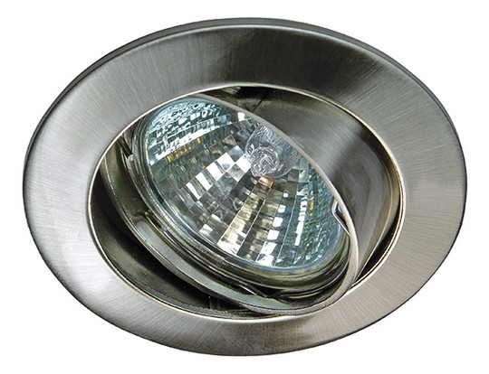 Einbaustrahler 50W Konv eisen gbürst Alu IP20 gebürstet Ø/EB68mm