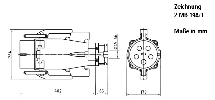 Stecker 4p 250A 380-415V IP67