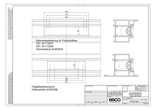 GEZE Fluchtt.Öffner Typ 332.80    121857 