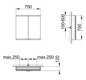KEUCO Spiegelschrank Royal Modular 2.0 DALI 700 x 700 x 120 mm, 2 Steckdosen, Wandvorbau, 2 Türen, beleuchtet