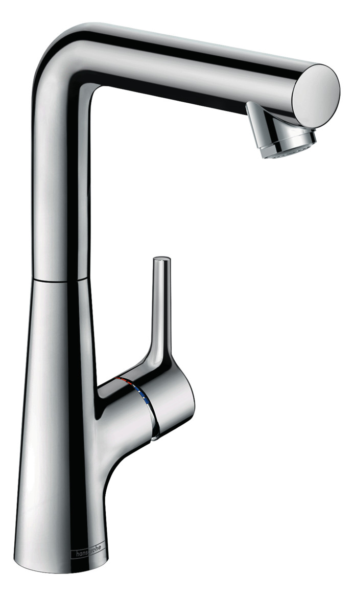 hansgrohe Waschtisch-Einhebelmischer 210 Talis S mit Schwenkauslauf, Zugstangen-Ablaufgarnitur, chrom