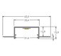 Einbauprofil ws Alu 2000x63,4x15,9mm
