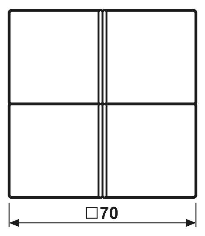 Taste_4t Schalter LS aws glz f.Bussystem vierteilige Taste Taste_4t Schalter LS aws glz f.Bussystem vierteilige Taste