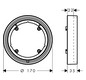 hansgrohe Verlängerungsrosette AXOR iBox universal 2 22mm, rund, polished black chrome