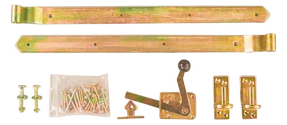 Bild Einzeltor-Beschlag, gelb verzinkt, katonverpackt Überwurfbeschlag für Torbreiten - n.a.-0