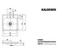 Kaldewei Aufsatz-Waschtisch CONO 3076 50x50cm, ohne Überlauf, 3 Hahnlöcher, cool grey 90