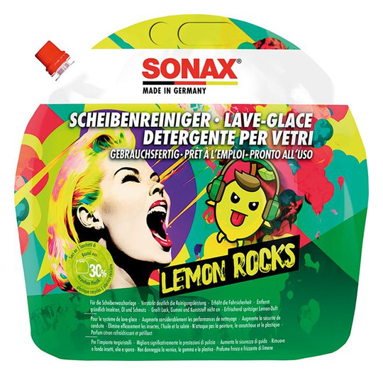 SONAX-Scheibenreiniger, gebrauchsfertig Lemon Rocks - 3l