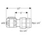 Geberit Übergangsverschraubung FlowFit Ø 32 mm, Rp 1 1/4, G 1 1/4, mit Innengewinde
