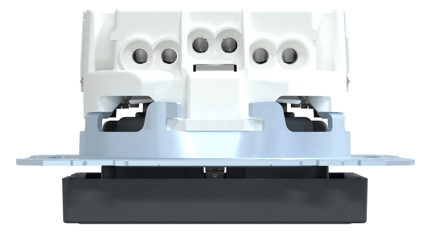 Steckdose 1f anth mt System M UP m.BS IP20 Mit erhöhtem Berührungsschutz