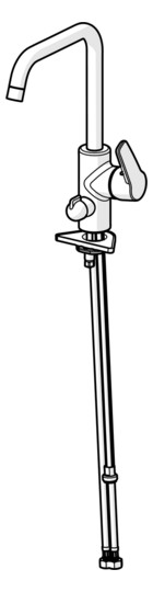 HANSA Spültisch-Einhebelmischer HANSAPOLO mit mechanischen Geräteabsperrventil, schwenkbar, Ausladung 200mm, chrom