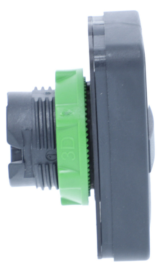 Drucktaster Front 2f sw/ws Ø22,5mm IP66 rechteck Tastend