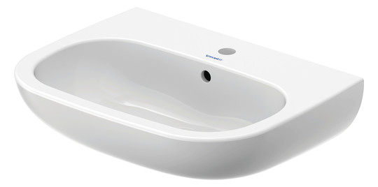 Duravit Waschtisch D-Code 60 x 46 cm, mit Hahnloch, Überlauf, Hahnlochbank, weiß