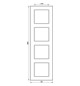 Einbaurahmen 4f sw glz A / A 550 Kst f.GEB-K Unterputzmontage Thermopl