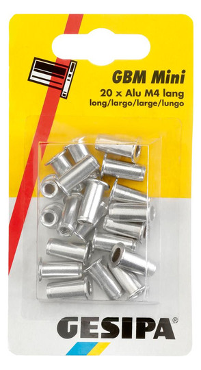 GESIPA-Blindnietmuttern Alu - M4, 2,5-4,5mm (Minipack 20...