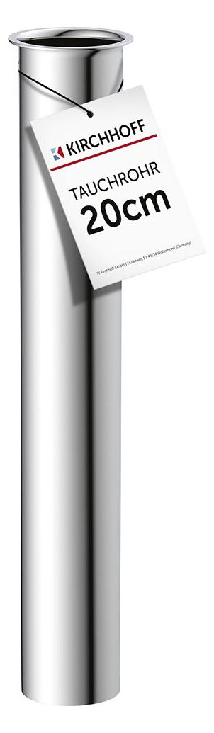 Bild Tauchrohr 1 1/4"" x 200 mm x 32 mm Chrom, für Siphon - KIRCHHOFF-4