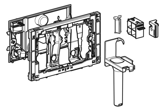 Geberit Einwurfschacht hochglanz verchromt, für Reinigungssticks Geberit Einwurfschacht hochglanz verchromt, für Reinigungssticks
